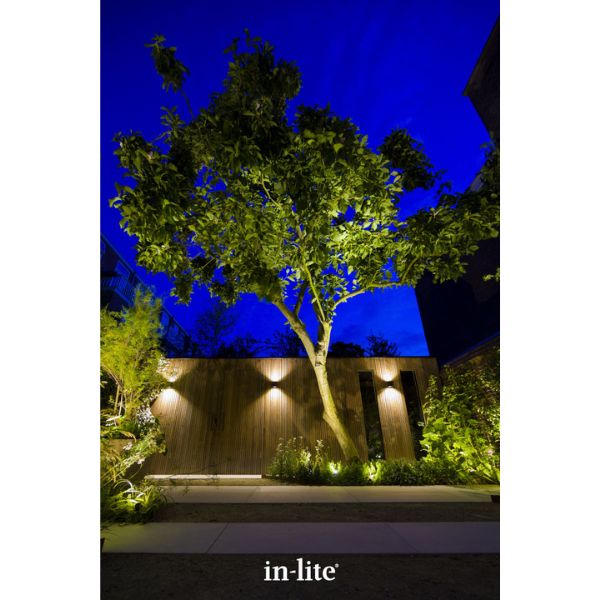 In-lite HALO UP DOWN DARK 12v LED Low Voltage Outdoor Wall Lights