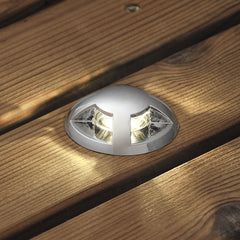 Konstsmide MINI LED GROUND SPOT 7659 12v LED decking lights mounted in timber decking