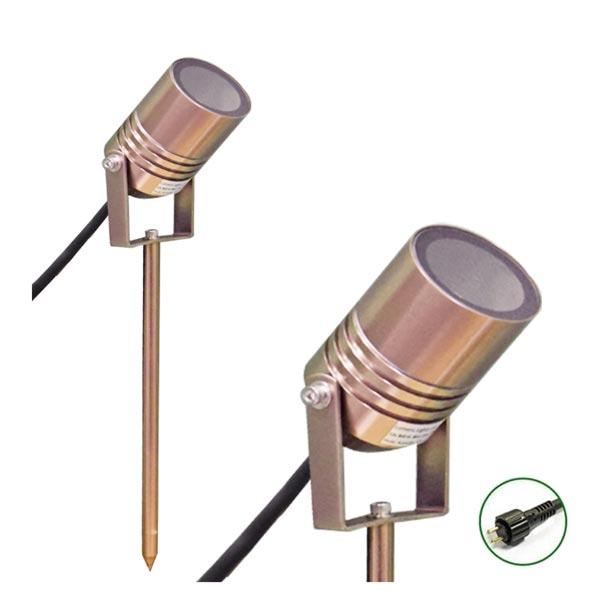 Low Voltage Garden Lights, Lumena AlvaLED 12v Outdoor Spotlight - cocoa