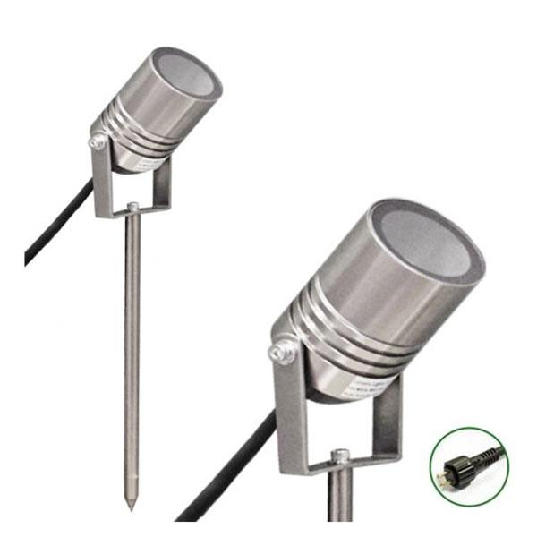 Low Voltage Garden Lights, Lumena AlvaLED 12v Outdoor Spotlight - titanium silver