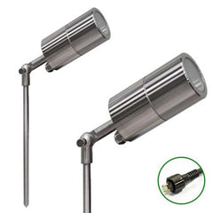 VERSA 12v Plug and Play Garden Lights, Ultra 60 titanium finish outdoor LED spotlights - LUMENA original product.