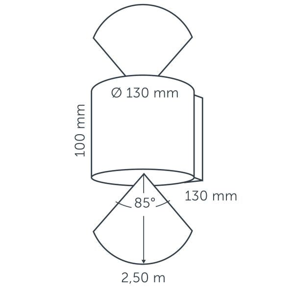 In-lite HALO UP DOWN DARK 230v LED Outdoor Wall Lights (IP55)