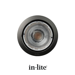in-lite BIG FLUX 12v Outdoor Ground light for recessed lighting with a pearl grey bezel ring. in-lite official brand product, original architectural lighting fixture designed and manufactured by in-lite.