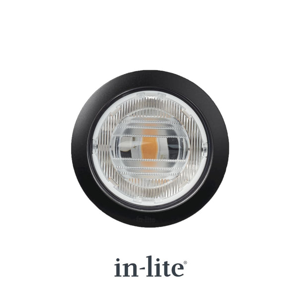 in-lite BIG FLUX ASYMMETRIC 12v Outdoor Ground light for recessed lighting with a black bezel ring. in-lite official brand product, original architectural lighting fixture designed and manufactured by in-lite.