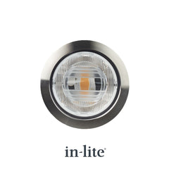in-lite BIG FLUX ASYMMETRIC 12v Outdoor Ground light for recessed lighting with a stainless steel bezel ring. in-lite official brand product, original architectural lighting fixture designed and manufactured by in-lite.
