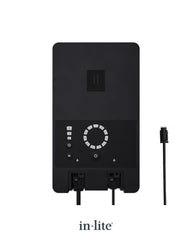 in-lite HUB 75 product photography by in-lite. in-lite official brand product, original 75VA outdoor lighting transformer designed and manufactured by in-lite.