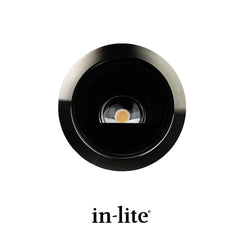 in-lite LUNA 12v Outdoor Ground spotlight with stainless steel bezel surface ring. in-lite official brand product, original lighting fixture designed and manufactured by in-lite.