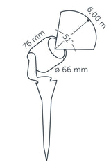 Technical drawing of in-lite BIG SCOPE 12v Outdoor spotlight with dimensions labeled.