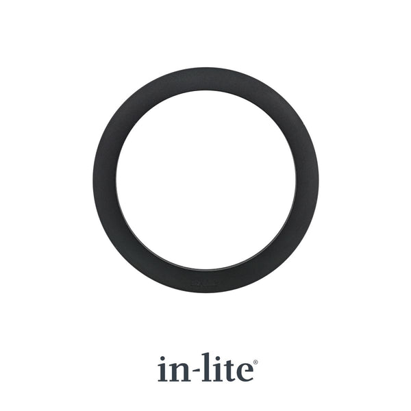 in-lite RING 68 12v Outdoor lighting accessory, black finish. in-lite official brand product, original bezel surface ring designed and manufactured by in-lite.