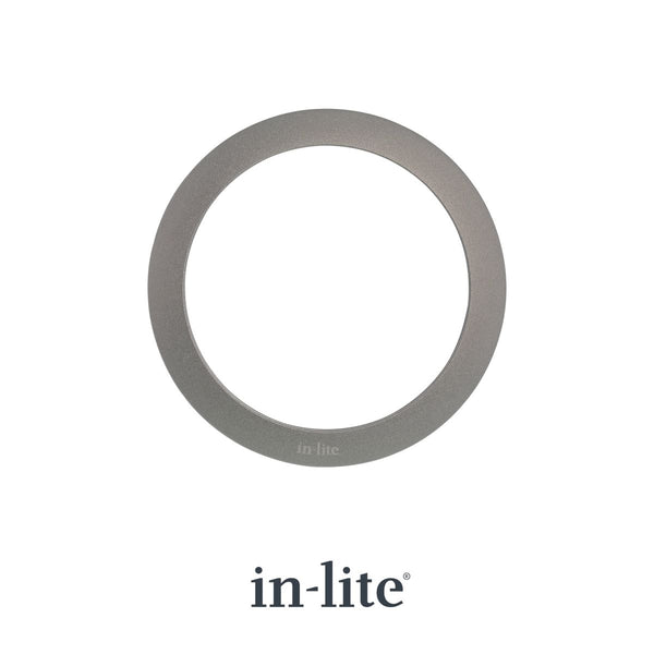 in-lite RING 68 12v Outdoor lighting accessory, pearl grey finish. in-lite official brand product, original bezel surface ring designed and manufactured by in-lite.