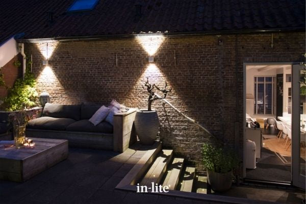 In-lite ACE UP-DOWN WHITE 230v LED Outdoor Wall Lights (IP55)