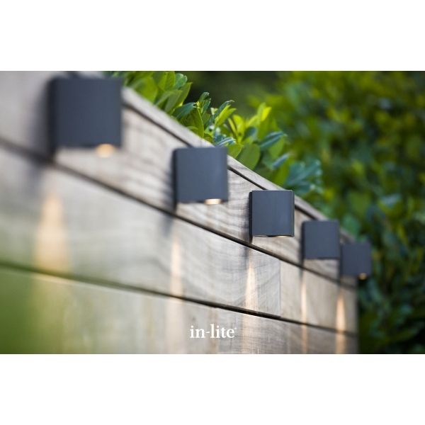 In-lite ACE DOWN FLAT GREY 230v LED Outdoor Wall Lights (IP55)