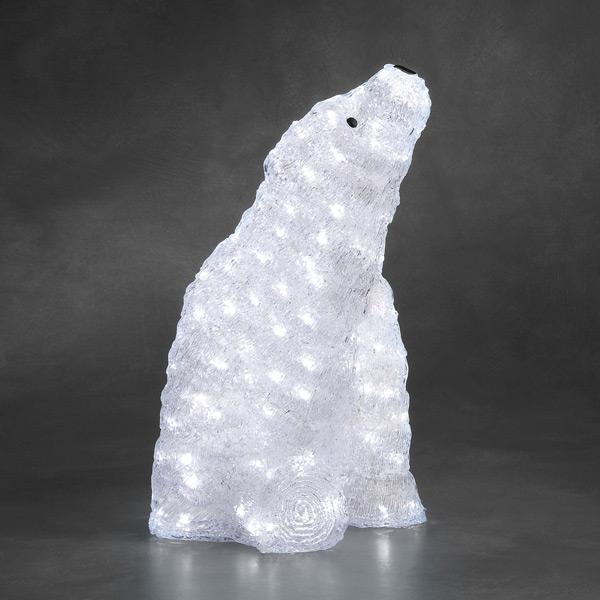 Konstsmide acrylic sitting polar bear 200 LED