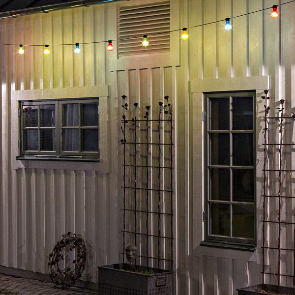 Konstsmide festoon led light set coloured LED decorating outdoors