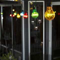 Konstsmide festoon led light set coloured LED decorating patio