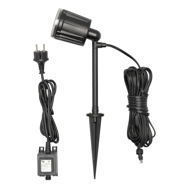Konstsmide AMALFI (large) 12v LED Low Voltage Outdoor Spotlight Cable & Transformer