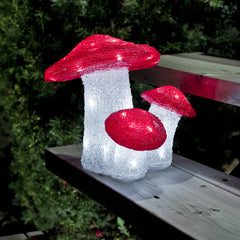 Konstsmide MUSHROOMS With 48 White LEDs - Outdoor Decorative Lights