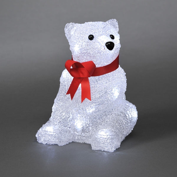Konstsmide SITTING BEAR With 16 White LEDs  - Low Voltage Indoor Decorative Lights