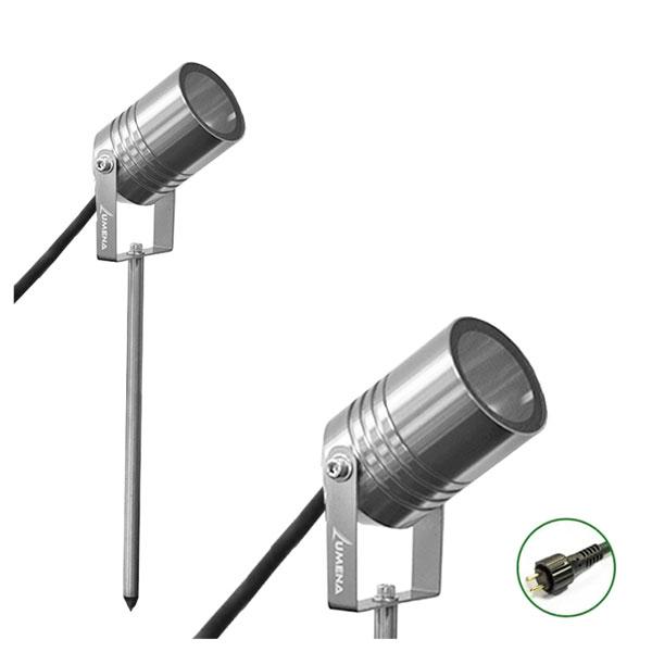 Low Voltage Garden Lights, Lumena AlvaLED 12v Outdoor Spotlight - stainless steel