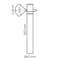 In-lite LIV DARK 12v LED Low Voltage Outdoor Post Lights (IP55)